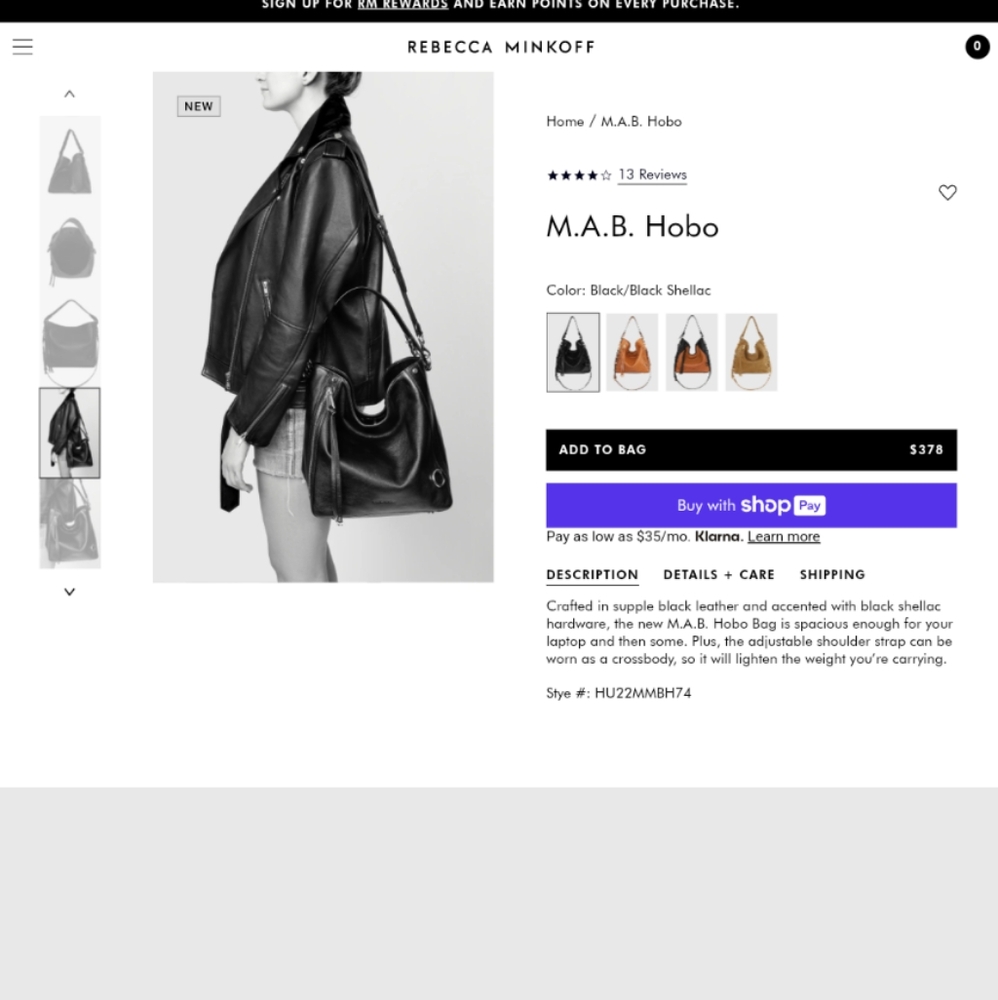 Rebecca Minkoff MAB Hobo Bag